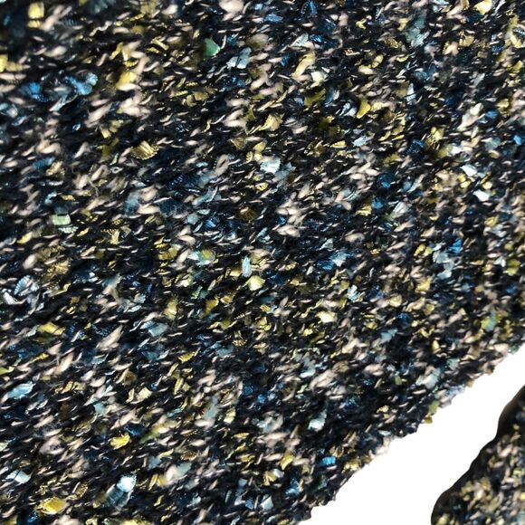 J Jill Sweater Womens Medium Blue Green V Neck Boucle Knit Pullover Sweatshirt - Picture 10 of 15